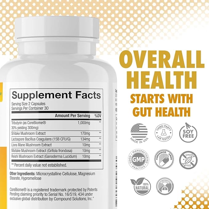 DR. EMIL NUTRITION Total Gut Health Complex - Prebiotic + Probiotic + Postbiotic Gut Health Supplements for Women and Men - Probiotics for Digestive Health & Gut Health, 120 Capsules