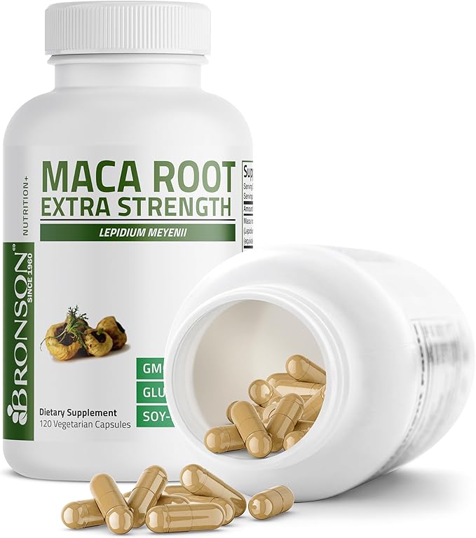 Bronson Maca Root Extra Lepidium Meyenii, Non-GMO, 120 Vegetarian Capsules
