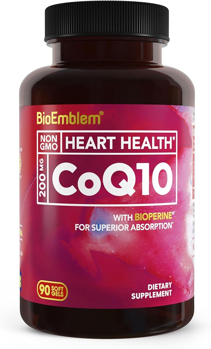 BioEmblem Turmeric Curcumin Supplement with BioPerine and CoQ10 with BioPerine