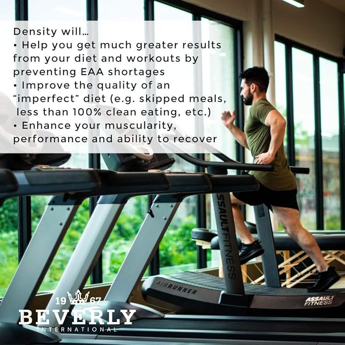 Beverly International Density, 150 Tablets. Essential Amino Acids (EAAs). Boost Your Body's EAAs and Build Muscle Easier with Density. Complete and Balanced Formula. Unlock Your Vegan Potential