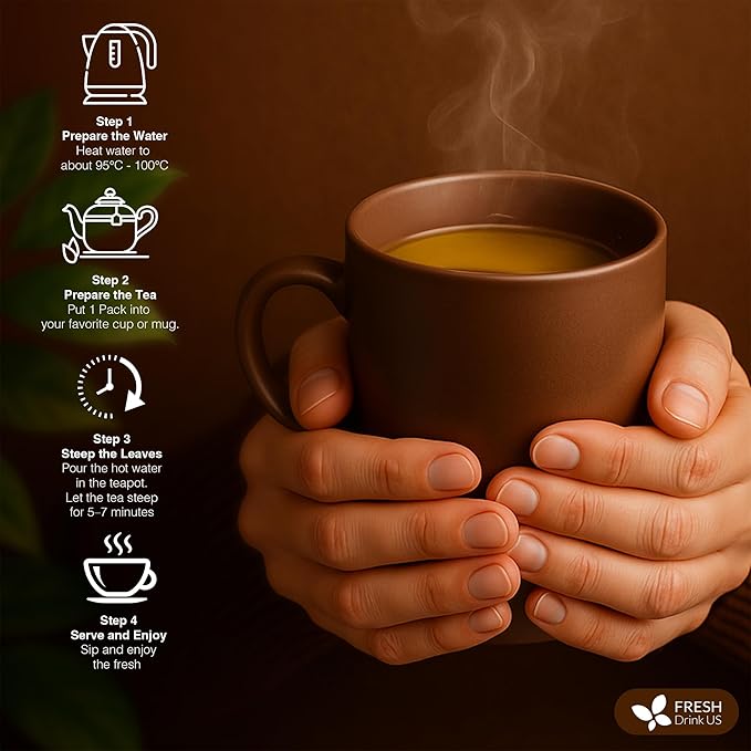Ginseng 6 Treasures Kidney Tea, 30 Packs Of Super Kidney Cleanse Detox Tea For Men & Women, 100% Natural Roots & Berries | Caffeine-Free | Adaptogenic Blend for Energy, Wellness & Vitality Support