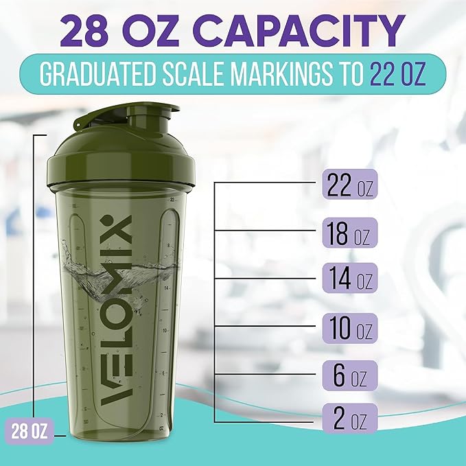 -2 Pack- 28 oz Protein Shaker Bottles for Protein Mixes - 2x Wire Whisk | Leak Proof Shaker Cups for Protein Shakes | Pre Workout Shaker Bottle | Shakers for Protein Shakes-Green&Blue