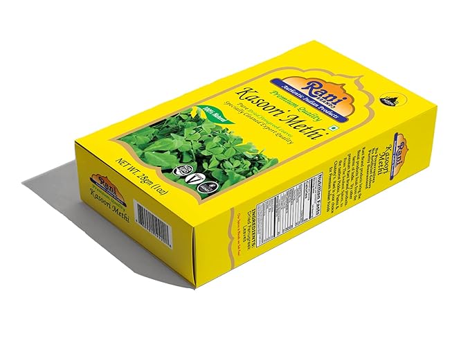 Rani Fenugreek Leaves Dried (Kasoori Methi) 1oz (28g) ~ All Natural | Vegan | Gluten Friendly | NON-GMO | Indian Origin