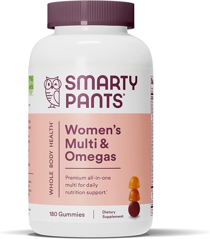 SmartyPants Gummy Multivitamin for Women 50 and Over: Omega 3 Fish Oil (EPA/DHA), Methylfolate & Women's Multivitamin Gummies: Omega 3 Fish Oil (EPA/DHA), Methylfolate, CoQ10