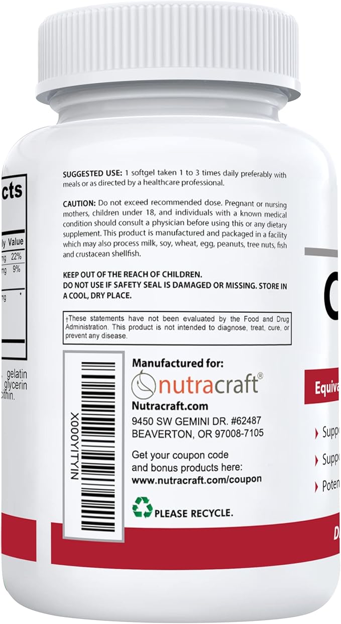 #1 Cranberry Extract Supplement for Bladder & Urinary Tract Support | 12,600 mg of Fresh Cranberries, Vitamin C & E and Polyphenols | Lab Tested & Easy to Swallow | 60 Softgels