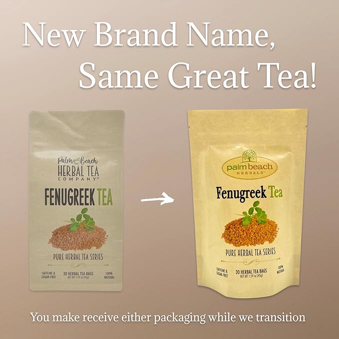 Palm Beach Medicinal Herbs - Fenugreek Tea - Pure Herbal Tea Series, 30ct