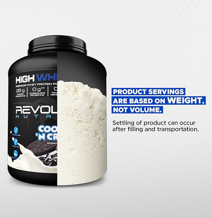 High Whey, Protein Powder 6LB, Whey Isolate, Gluten Free, Lean Muscle Mass for Men & Women, 25g of Protein Per Scoop, 2.7kg, 73 Servings (Cookies & Cream, 6 Pound)