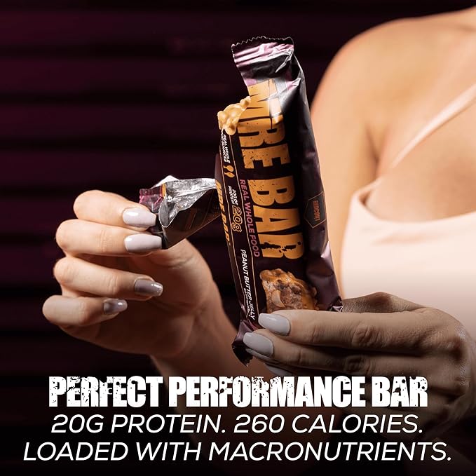 REDCON1 MRE Protein Bar, Banana Nut Bread - Contains MCT Oil + 20g of Whole Food Protein - Easily Digestible, Macro Balanced Low Sugar Meal Replacement Bar (12 Bars)