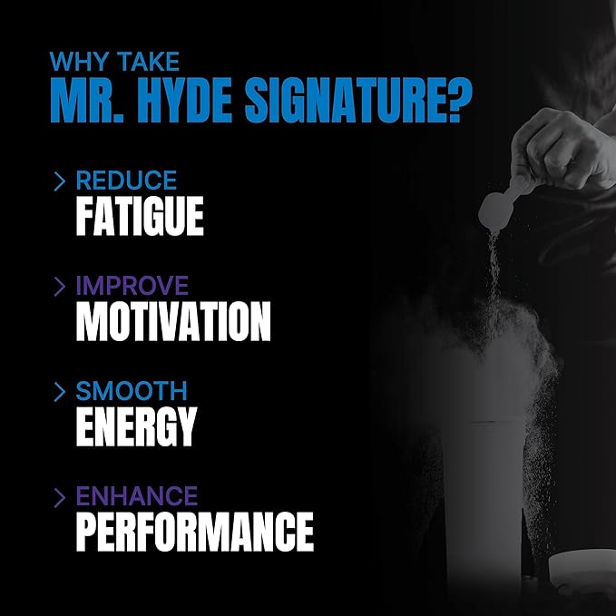 PROSUPPS Mr. Hyde Signature Pre Workout Powder with Creatine, Beta Alanine & Caffeine - Performance, Energy & Endurance - Clean Fitness & Gym Supplements for Men & Women (Blue Razz, 60 Servings)