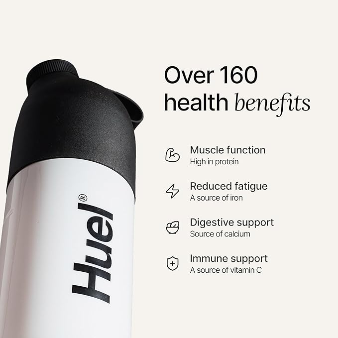 Huel Black Edition | Strawberry Shortcake 40g Vegan Protein Powder | Nutritionally Complete Meal | 27 Vitamins and Minerals, Gluten Free | 17 Servings | Scoop not included to reduce plastic
