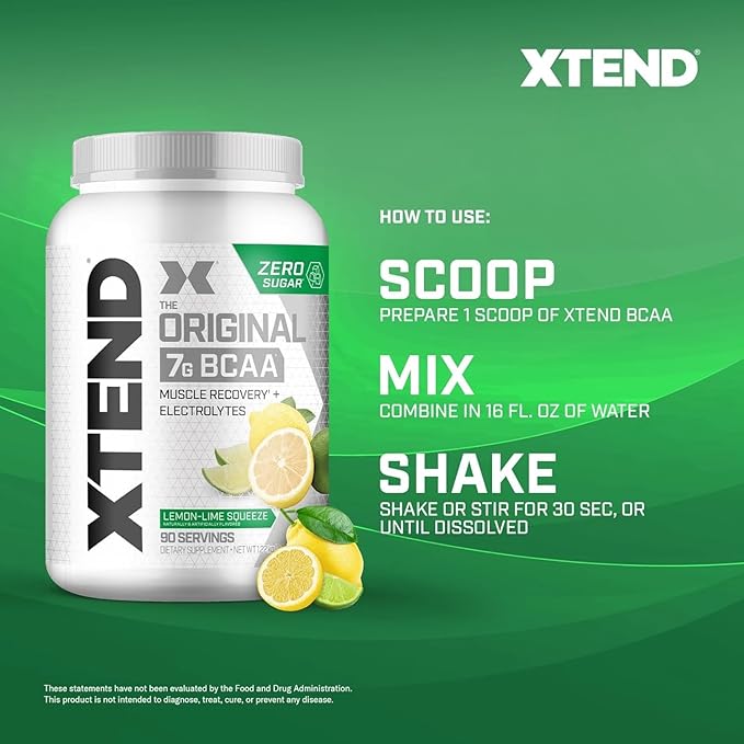 Original BCAA Powder 7g BCAA and 2.5g L-Glutamine, Sugar Free Post Workout Muscle Recovery Drink with Amino Acids for Men & Women, 90 Servings