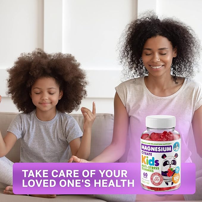 DR. MORITZ Sugar-Free Calm Magnesium Gummies for Kids and Adults - Non-GMO Kids Magnesium Gummies - Raspberry Flavor - 1-Pack (60 Count)