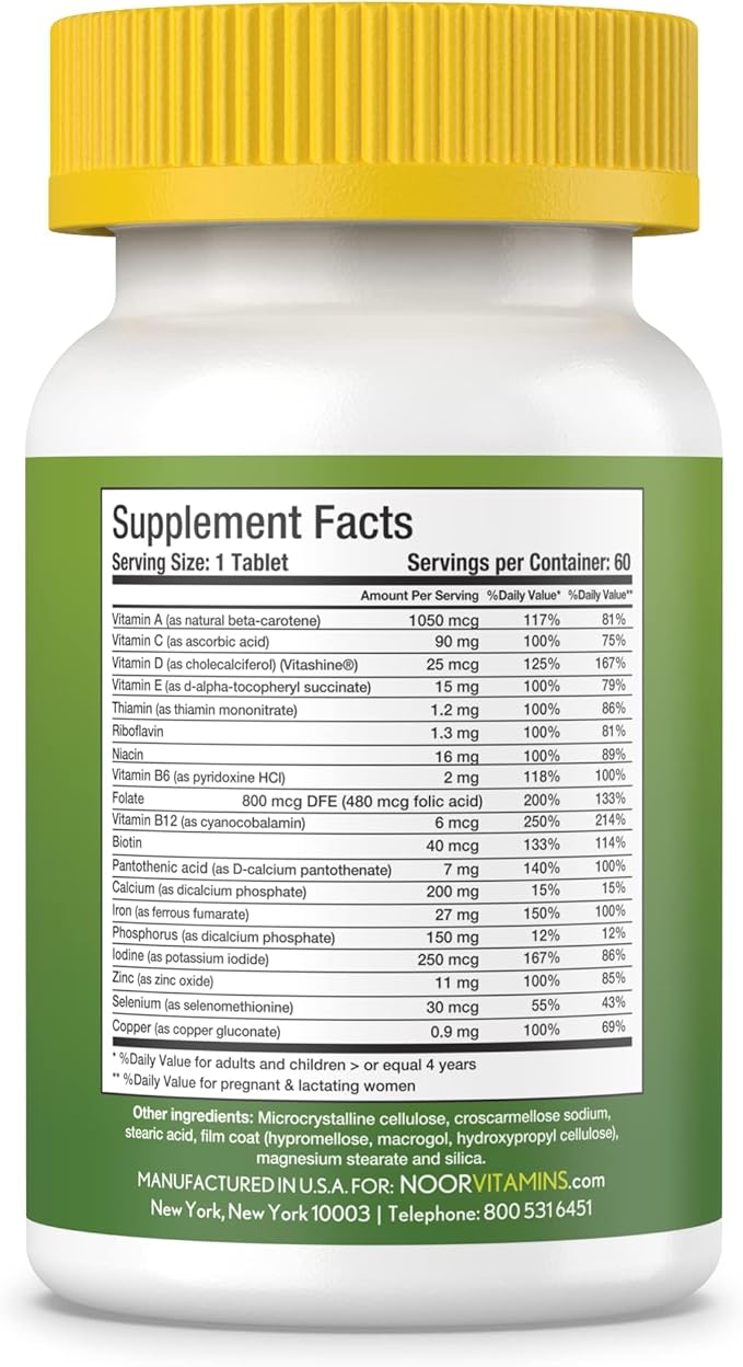 Noor Vitamins Women's Multivitamin and Omega Fish Oil Supplement Bundle