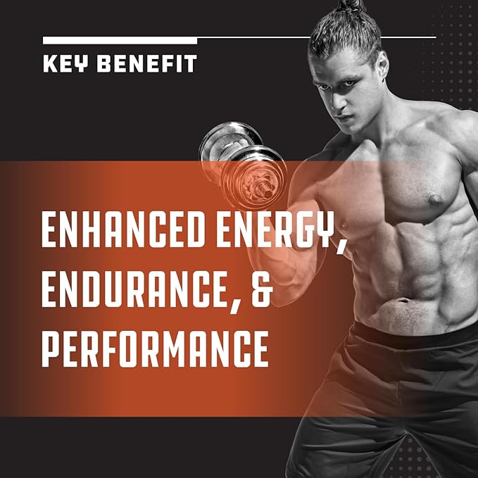 Testosterone Supplement for Men - Testosterone Booster for Men with Horny Goat Weed, Maca Root, Tongkat Ali & Tribulus Terrestris - Energy Support, Performance Enhancer, Muscles Building - 60 Capsules