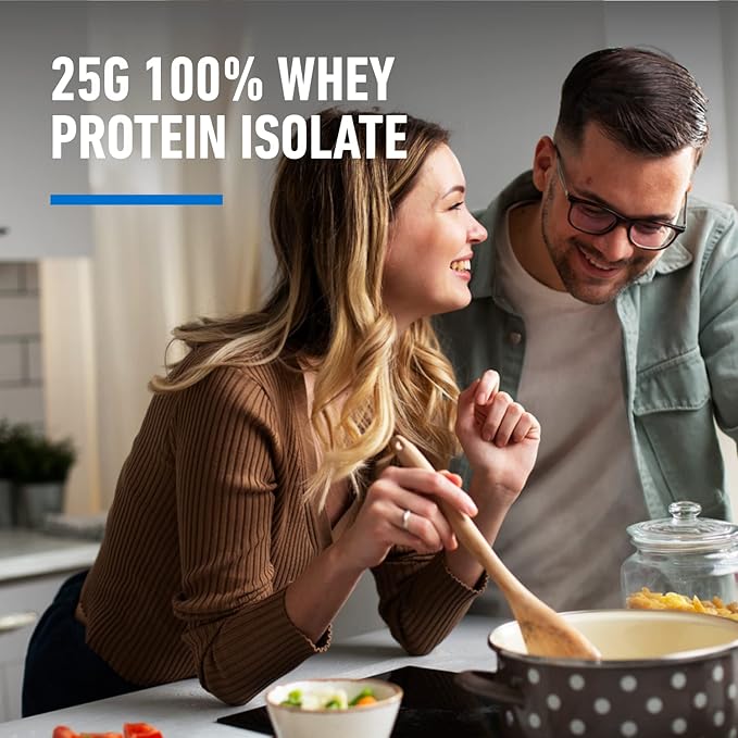Isopure Zero Carb 100% Pure Whey Isolate Protein Powder, Lactose Free, Gluten Free, With Vitamins, Creamy Vanilla, 25g Protein Per Serving, 1 Lb, 15 Servings