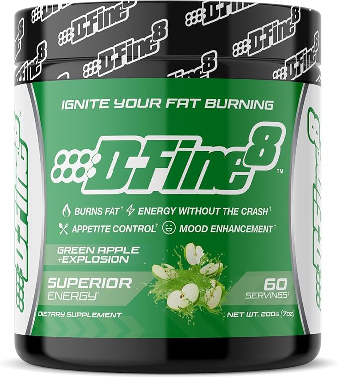 Thermogenic Pre-Workout Energy Powder & Shredding Supplement, Boost Energy Mood & Focus, Sugar Free, Contains Senactiv, Endurance, 300mg Caffeine, N-Acetyl-L-Tyrosine (Green Apple Explosion)