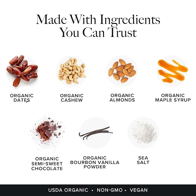 Truvani Plant Based Snack Bars | Chocolate Chip Cookie Dough 1 Pack | 5g Protein | USDA Organic and Vegan | The Only Bar | Dairy, Soy, and Gluten Free | Individually Wrapped