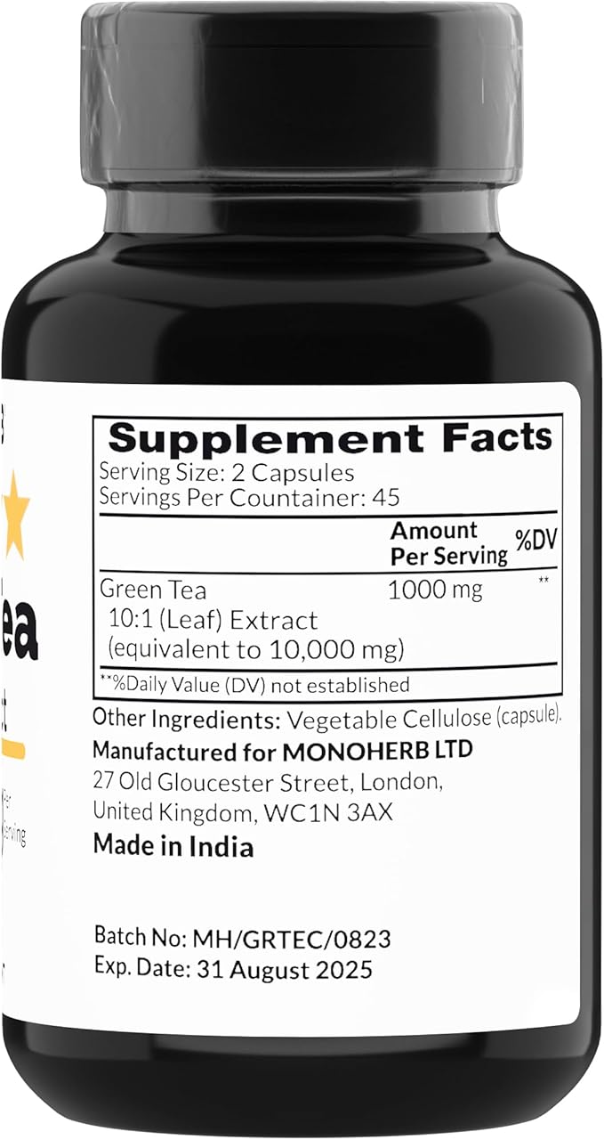 Green Tea Extract 1000 mg - 90 Vegetarian Capsules
