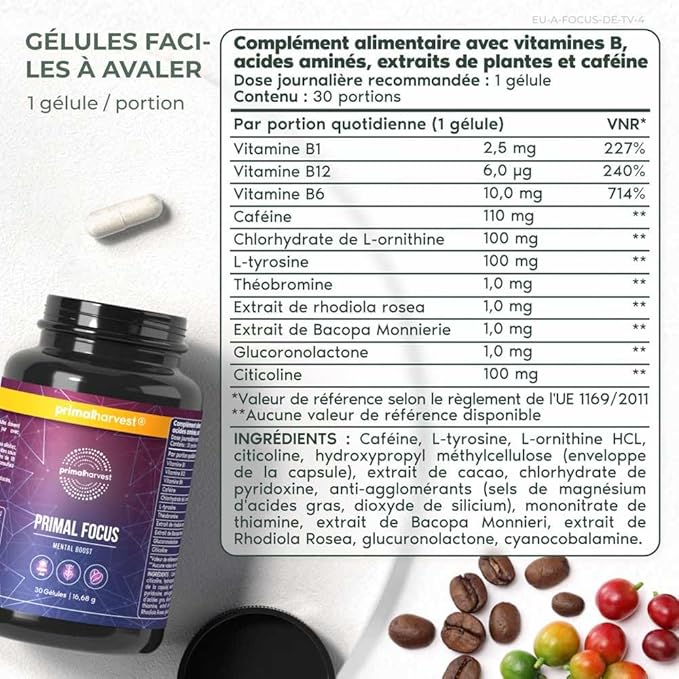 Primal Harvest Mind Fuel & Omega 3 Supplements for Women and Men Fish Oil Capsules and Mind Fuel Brain Booster Pills Bundle