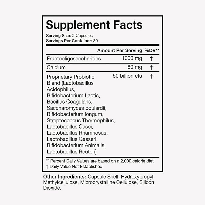 Terra Health Essentials Advanced Probiotics | 50 Billion CFU | Reduce Bloating & Gas, Immune Support | 30-Day Supply (60 Capsules)