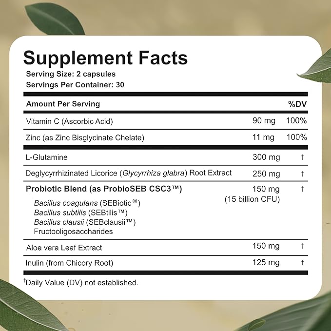 Best Days Formula | Advanced 5-in-1 Gut Support for Bloating, Gas & Irregularity | Soil-Based Probiotics + Prebiotics, L-Glutamine, Aloe Vera & More | 60 Capsules