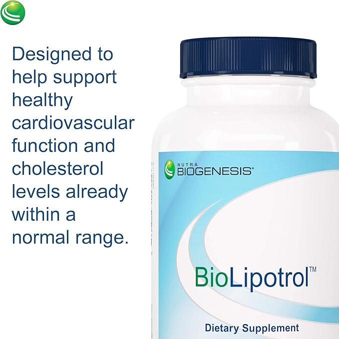 Nutra Biogenesis BioLipotrol - Red Yeast Rice CoQ10 Supplement for Cellular Energy Support, Coenzyme Q-10 & Niacin - 60 Capsules