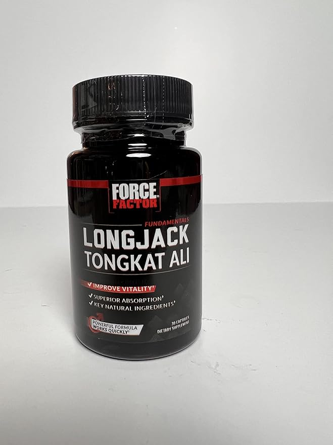 FORCE FACTOR Longjack Tongkat Ali 500mg for Men, Longjack Extract to Support Male Vitality and Improve Drive, Longjack Capsules with BioPerine Black Pepper Extract, 60 Capsules (2-Pack)