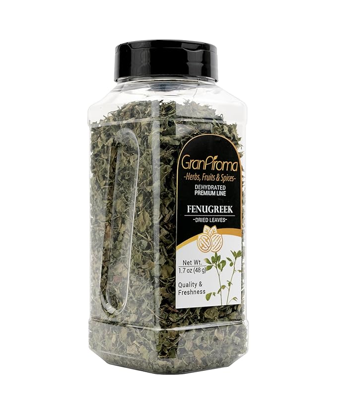 GranAroma Fenugreek Leaves, Aromatic & Nutty Flavor, Curries & Stews, Indian Cuisine (1.7 Ounce)