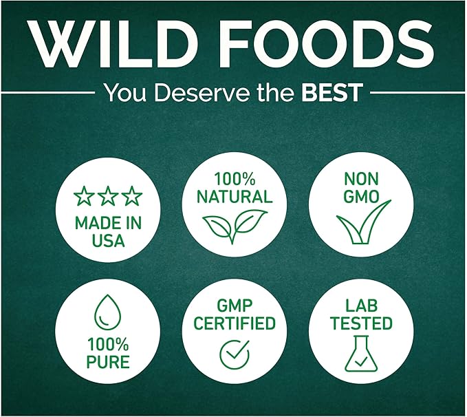 Wild Foods Wild Mushroom Blend-Supercharged Reishi, Chaga, Cordyceps, Turkey Tail and Lion’s Mane - 4Oz Pack- Adaptogenic Stress Reducer for Increased Mental Clarity-Nootropic Liquid Blend for Coffee