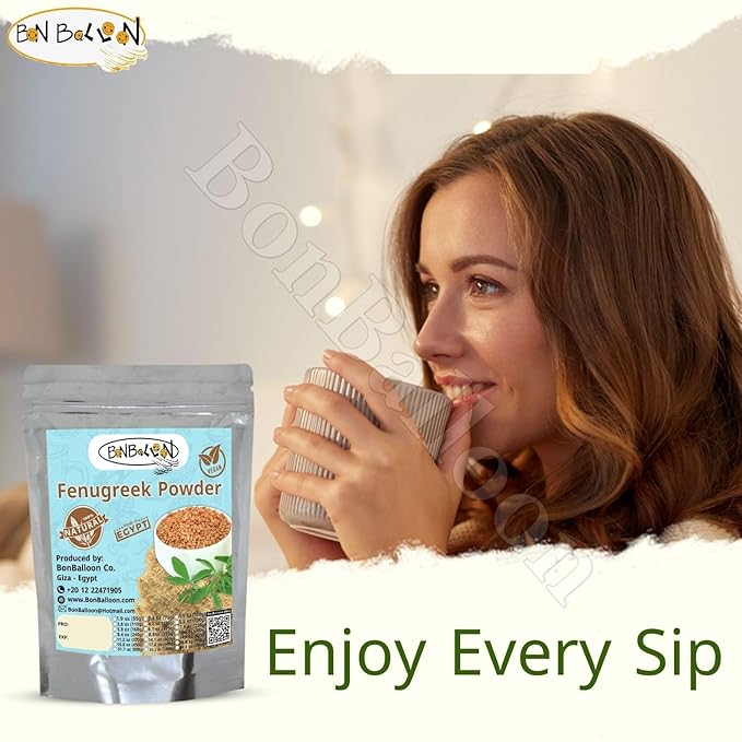 Pure & Natural Fenugreek Ground Powder Dried Natural Herbal Herb Herbs Tea Cooking Seasoning Spice Spices Trigonella Foenum Graecum Genisteae Kosher Halal (17.64 oz / 500 gm) حلبه مطحونه