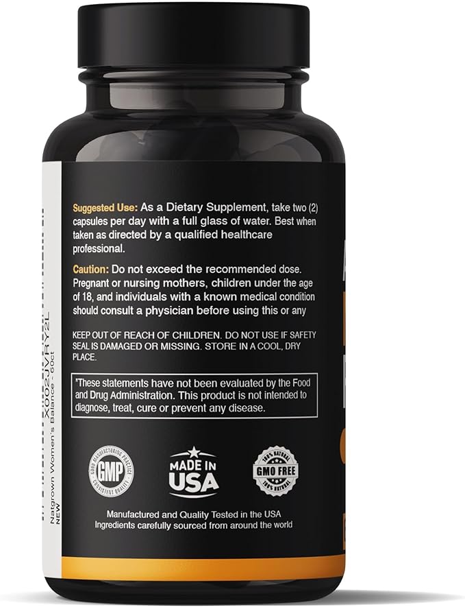 Natgrown Ashwagandha Maca Root Fenugreek Extract Capsules Supplement for Men & Women - Vegan Pills - 60ct