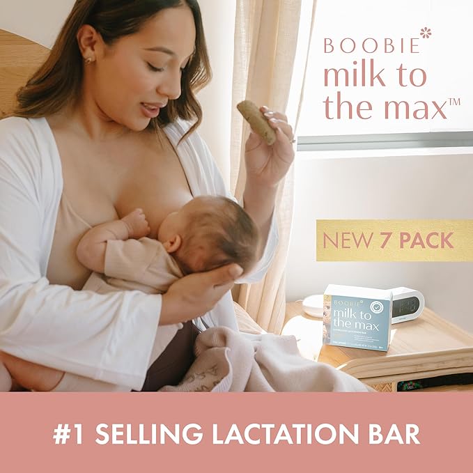 Boobie Bar Superfood Blueberry Muffin Lactation Bar for Breastfeeding Moms to Increase Milk Supply | #1 Selling Lactation Snack Bars | Vegan, Fenugreek-Free, Gluten-Free, Dairy-Free (7 Bars)
