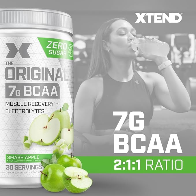 Original BCAA Powder 7g BCAA and 2.5g L-Glutamine, Sugar Free Post Workout Muscle Recovery Drink with Amino Acids for Men & Women, 30 Servings