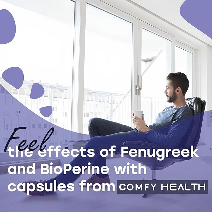 Fenugreek Capsules, 2410mg Per Capsule, 120 Count, Fenugreek Pills with Bioperine for Superior Absorption, Non-GMO, Gluten Free Fenugreek Seeds Extract Supplements, Fenogreco Capsulas
