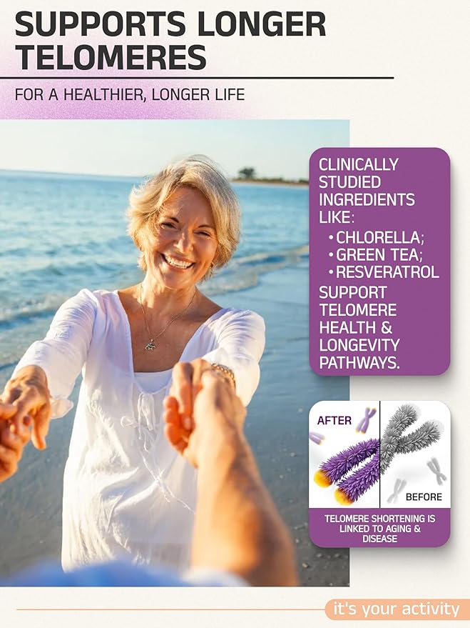 Telovite™ Daily Multivitamin for Men & Women – Telomere & Cellular Health Support – High Potency Vitamins A, D, E, C, B-Complex, Zinc, Folate, Iron – 90 Tablets – Doctor Formulated
