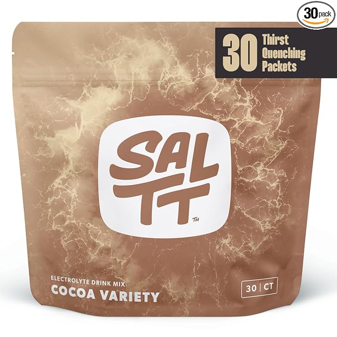 Keto Chow SALTT Electrolytes Powder Flavored Drink Mix - All Things Chocolate - 30 Hydration Packets - Magnesium, Potassium, Sodium, Trace Minerals - Zero Sugar & Gluten Free - Travel Essentials