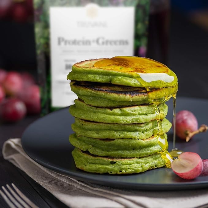 Truvani Protein + Greens Supplement | Spinach, Kale & Broccoli | 10g Organic Plant Based Protein | 20 Servings | USDA Organic | Gluten & Dairy Free | Vegan | No Added Sugar