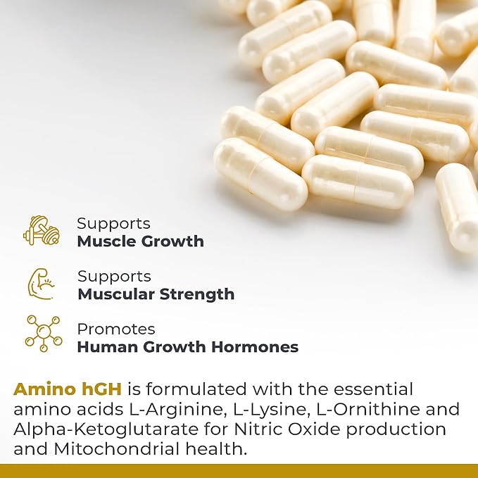 Premier Research Labs Amino HGH - HGH Supplements for Men, HGH Supplements for Women, Amino Acids, L-Arginine, L-Lysine, HGH Enhancer, Support Human Growth Hormone and Muscle Growth - 105 Capsules