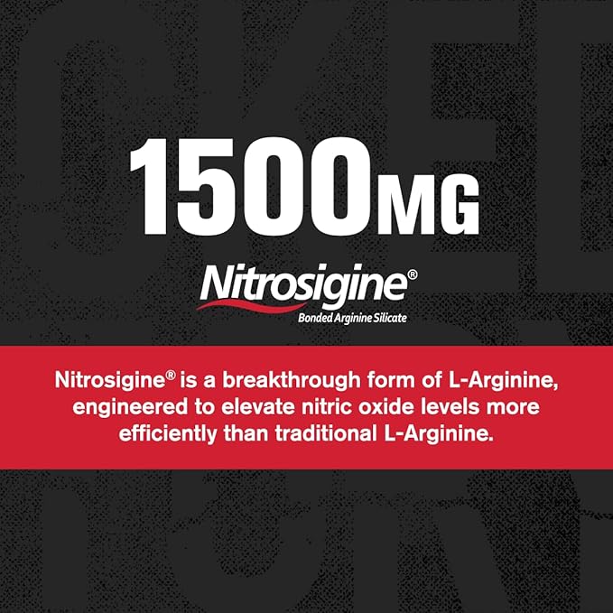 Jacked Factory Essentials Nitric Oxide Booster - Patented Bonded L-Arginine Silicate 1500mg Pre Workout Supplement for Muscle Growth, Pumps, Vascularity and Energy - 90 Veggie Pills