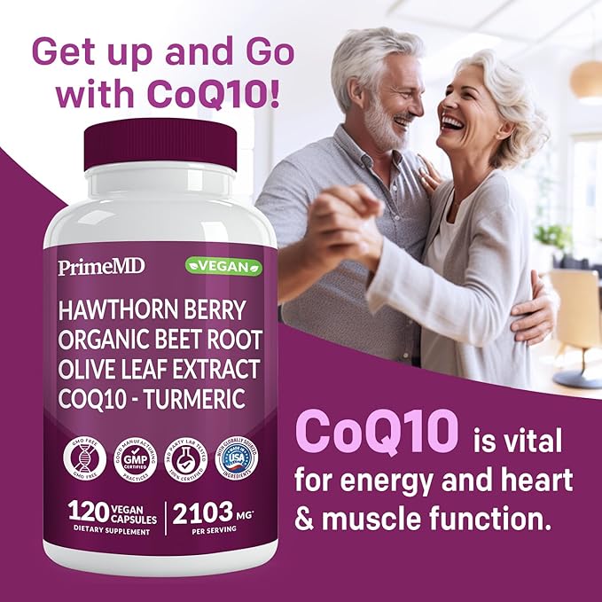 26-in-1 Nitric Oxide Supplement - Heart & Circulation Support with CoQ10, Turmeric, Organic Beet Root, Hawthorn Berry & Garlic - 2103mg per Serving (120ct, Pack of 2)