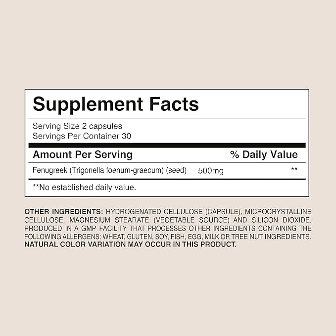 Fenugreek 500mg – Natural Testosterone & Libido Support (60 Capsules)