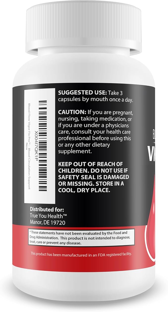 Blood Flow Vigor Fix Pro - Our Best Blood Flow Supplement for Men - Poor Circulation Supplements - Blood Circulation Supplements for Men to Increase Blood Flow - Healthy Blood Flow - Men Blood Flow