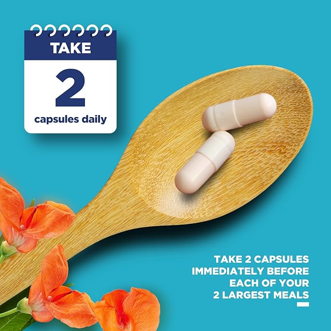 White Kidney Bean Extract Capsule - Extra Strength White Kidney Bean Sugar & Carb Blocker Plus Appetite Suppressant Support - Plant Based Energy Supplement - Non-GMO Gluten Free & Made in The US