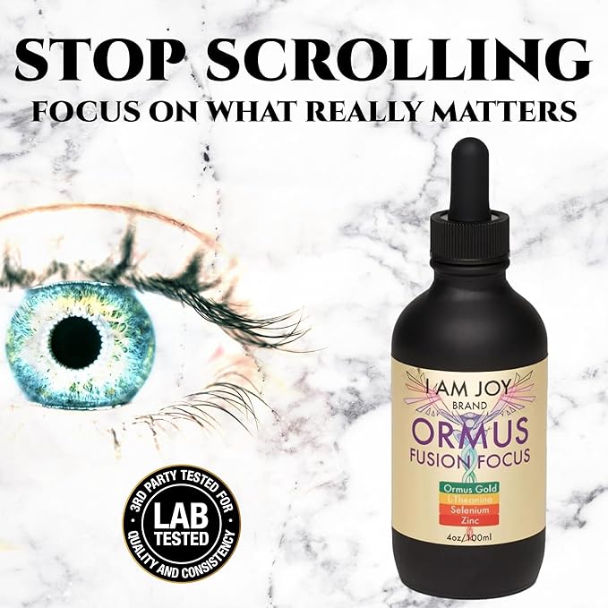 Ormus Monoatomic Gold, L-Theanine, Selenium, Zinc for Pineal Gland Detox, Lucid Dreaming, Kundalini Support, Neurological Strength Fusion Focus 4oz