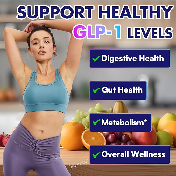 GLP-1 Supplement Support, with Naturally GLP1 Supplement Probiotic for Women & Men, Hops & Green Tea Extract, GLP 1 Supplements for Gut, Energy, GLP-1 Levels & Overall Health - 120 Capsules