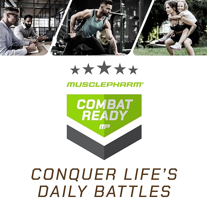 MusclePharm Combat Ready High Protein Shakes Ready to Drink, 40g Protein, 8g BCAAs, 8.7g Glutamine, 5g Fiber, No Added Sugar, Gluten Free, Vanilla Ice Cream, 17 Fl Oz (Pack of 12)