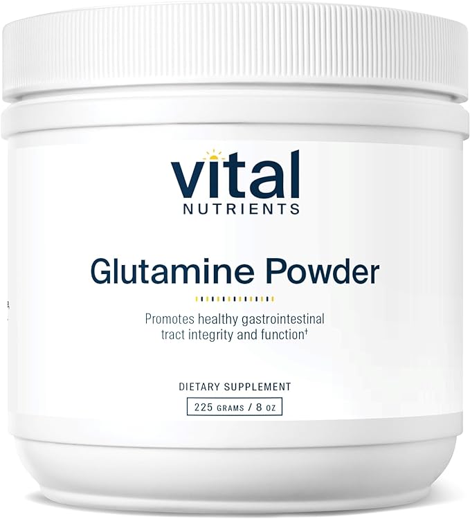 Vital Nutrients Glutamine Powder - Healthy Gastrointestinal Tract Function - Gluten, Dairy, Soy Free - Non-GMO - 225g/8 oz L-Glutamine Powder