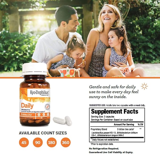 Kyo-Dophilus Daily Probiotic, Immune and Digestive Support, 360 capsules