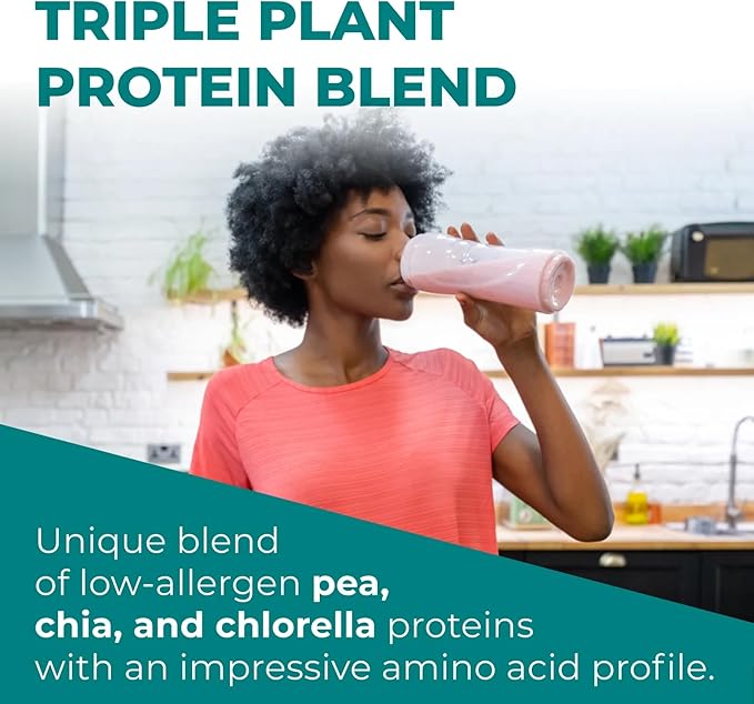 Reignite Wellness by JJ Virgin | Vanilla Plant-Based All-in-One Shake | Plant Protein Powder, Vitamins, Minerals, Greens & Aminos | 22g of Chia, Chlorella & Pea Protein Shake | 30 Servings