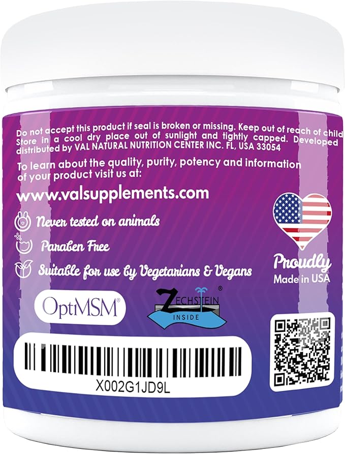 VAL Pure Zechstein Magnesium Cream with MSM and Organic Oils | Effortless Glide, Non-Greasy | | Magnesium Chloride Supplement Sourced from Zechstein Seabed | Whole Body Massage Cream | 8oz
